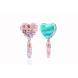 MAEELOU Heart-Shaped Puppy Brush ， Soft Dog Brush - Gentle Grooming Brush for Small Dogs, Perfect for Yorkie, Shih Tzu, Maltipoo ，Dog Hair Remover Brush (Fluorescent color)