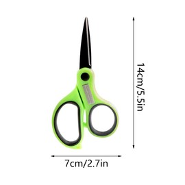 2Pcs Fishing Braid Line Scissors with Hook Sharpener, Portable Fishing Line Scissor for Thick Fishing Line, Paper, Cloth, Thread