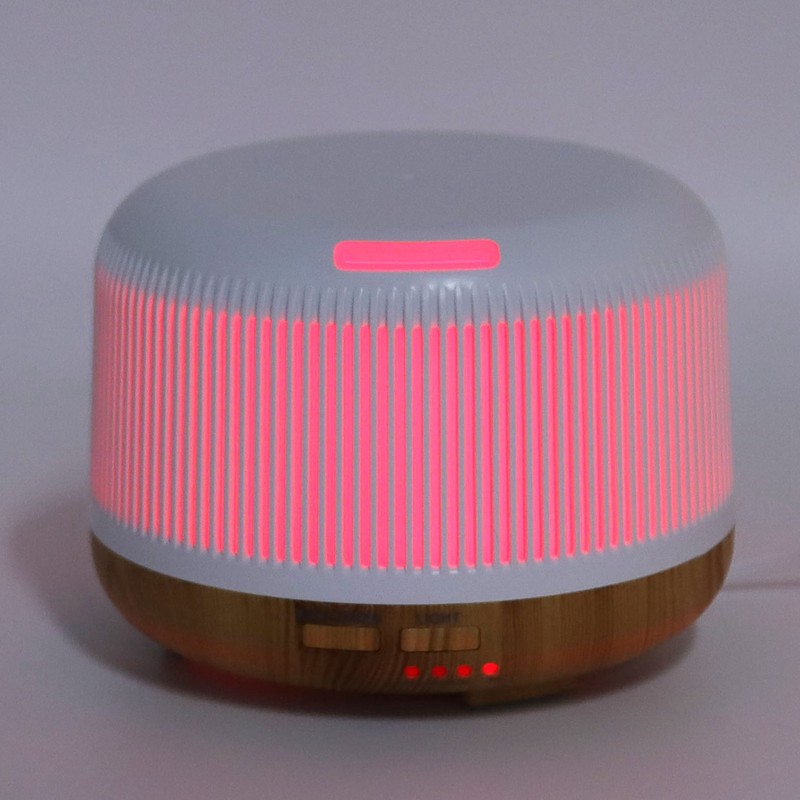 300ml Wood Grain Humidifier Aromatherapy Diffuser Humidifier with 7 LED