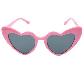 ALLY-MAGIC Kids Heart Shaped Polarized Sunglasses, 70s Retro Love Heart Cat Eye Sunglasses UV400 Protection Vintage Eyewear for Girls Boys Y7ETXXTYJ (pink)