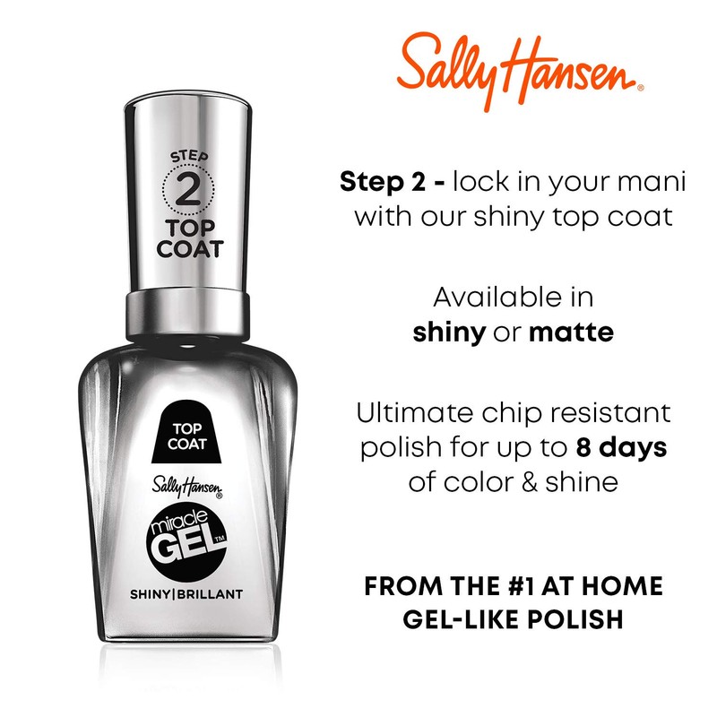 Sally Hansen Miracle Gel Nail Polish, Shade Redgy 419 (Packaging