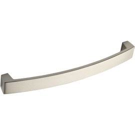 OBF Grimme 08 7550 46.19 Furniture Handle Aktik Drawer Handle Width 212 mm Cabinet Handle Aluminium Stainless Steel Effect Silver