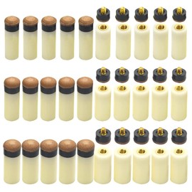 WMYCONGCONG 30 Sets 11/12/13mm Screw On Pool Cue Tips Replacement Billiard Cue Tips with Pool Cue Stick Ferrules Billiard Accessories Replacement Parts