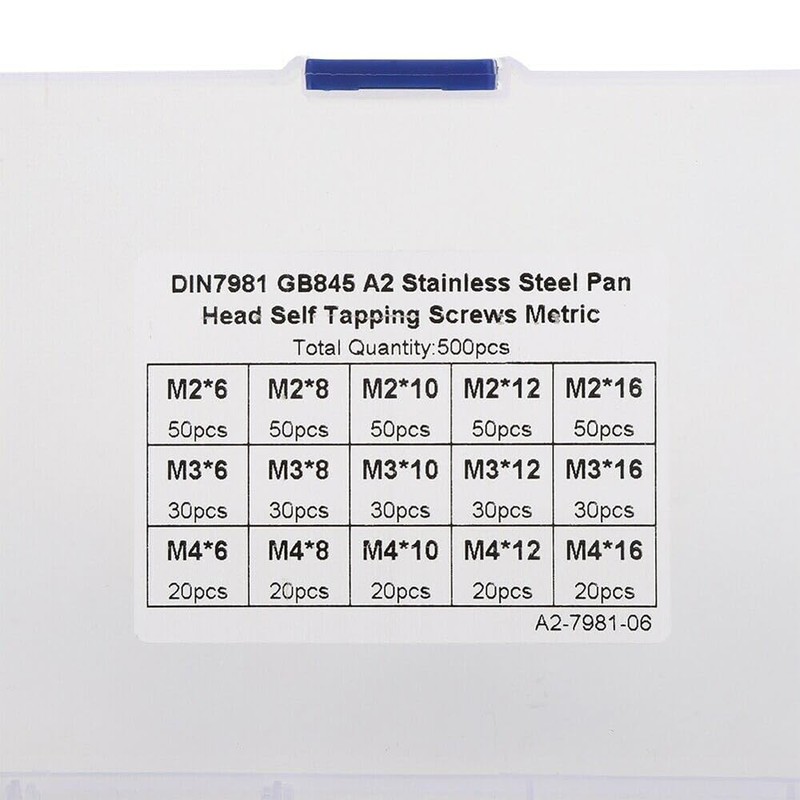 500pcs M2 M3 M4 304 Stainless Steel Pan Flat Head