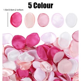 ValueBargain Pink Rose Petals, 200Pcs Artificial Fake Rose Petals for Weddings Bridal Shower Romantic Night Aisle Reception Table Centerpieces Decor, Pink
