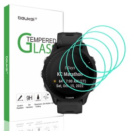 beukei (4 Pack) Designed for Garmin Forerunner 955/955 Solar Screen Protector Tempered Glass,Touch Sensitive, 9H Hardness