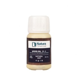 Natura Onecoat Wood Stain Oil - Sample - 25 ml, Natural Mist - Natural Wood Finish for Interior Furniture & Floor - Linseed Wood Oil - Environmentally Friendly-Hard Wax Oil for Color Sampling-VOC-Free