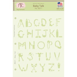 Fairytale Creations Baby Talk Alphabet Stencil, 8 1/2" L X 11" H