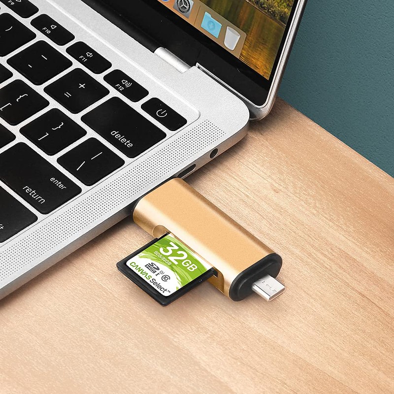 Memory Card Reader, USB, Type-C, Micro 3-in-1, MicroSD/USB Multi-Card Reader,