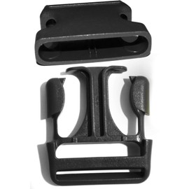 Buckle for Strap 1.5": Side Release Buckles Plastic Clips 2 set + Tri-Glide Slide 4 pcs Fit 1 1/2 inch Wide Nylon Straps Webbing Belt, Heavy Duty Replacement for Backpack, Dual Adjustable No Sewing