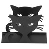 2pcs Metal Napkin Holder Innovative Hollow Out Cat Shape Paper