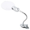 Magnifying Glass Clamp LED Light Gooseneck Desk Lamp Clamp for