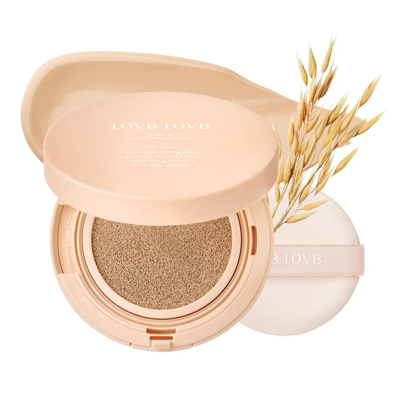 LOVB LOVB- Base de maquillaje Natural Cover Glow Cushion |