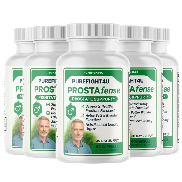 PUREFIGHT4U ProstaFense Prostate Support Supplement for Men - 5 Bottles