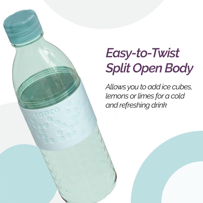 Copco Hydra 16.9oz Water Bottle, Set of 2 - Non-Slip
