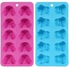 2pcs-Novelty Easter BUNNY HEAD & TAIL ICE TRAYS MOLDS Candy