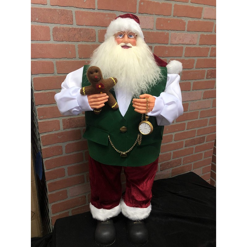 Santa's Workshop Mr. and Mrs. Claus Figurine, Set of 2,