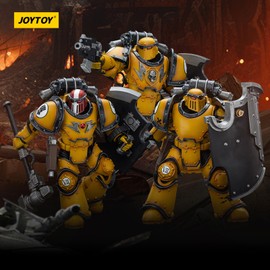 JOYTOY Warhammer 40k Imperial Fists, Imperial Fists Legion Praetor with Power Sword 1/18 Action Figure Model, Dedicated to You who Love Collecting