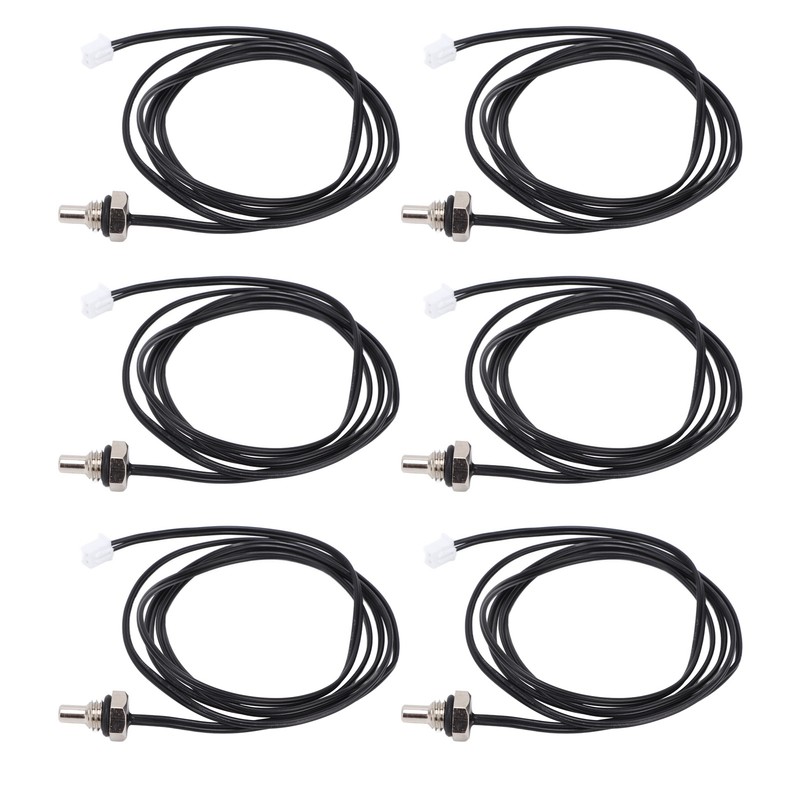 10Pcs Thermistor Sensor NTC Temperature Probe Hex Head 1 Meter