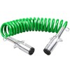 AJulyBee 7 Way Trailer Wire 15FT Electrical Power Coiled Cord-