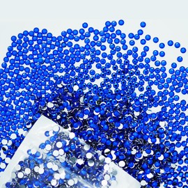 5600pcs Resin Flatback Rhinestones for Crafting, Blue Silver Back, 4mm SS16 Craft Rhinestones Beads,Non-Hotfix, Dark Blue Gems Stones Diamonds Beads for DIY Nail Art Decoration, Tumblers,Mugs Decor