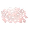 MECCANIXITY 50pcs Pink Irregular Acrylic Mirror Beads for DIY Crafts