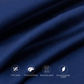 NTBAY 2 Pack 500 Thread Count 100% Egyptian Cotton Pillow Cases, Super Soft Cozy and Breathable Envelope Closure Standard Pillowcases, 50x75 cm, Navy