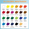 GFHGJH Kit De Pintura Para Tela/tejido,24 De Pigmento DIY,pintura de