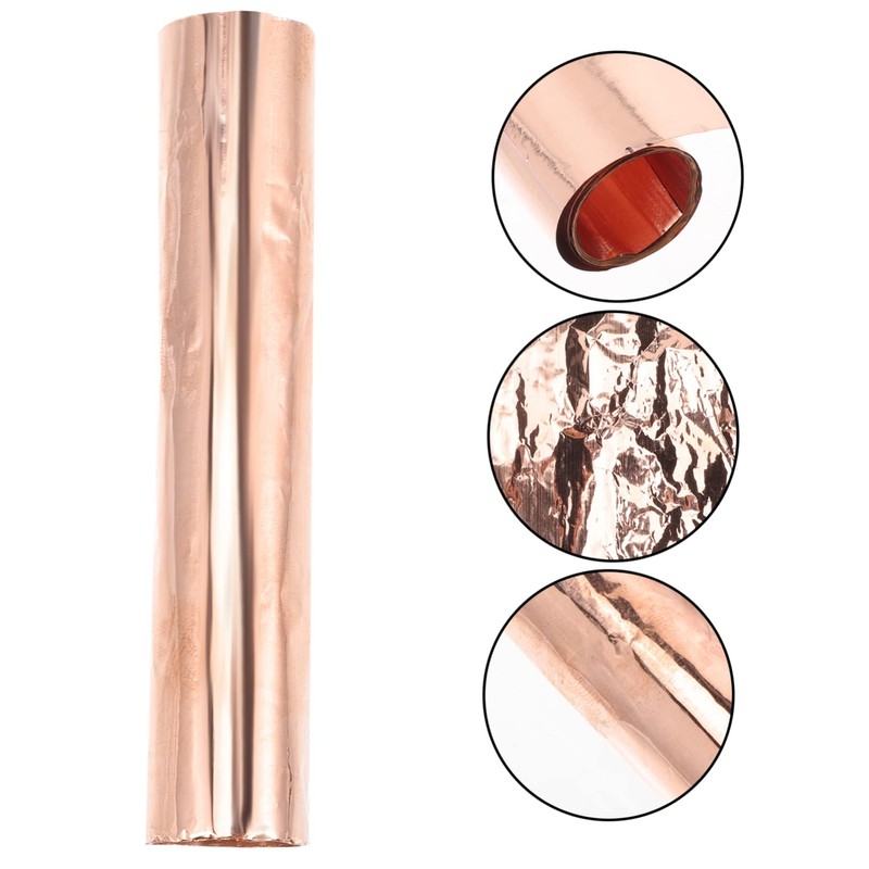 Ipetboom 2 Rolls Copper Sheet Thick Copper Foil Plate for