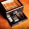 Woodronic Cigar Humidor with Accessory Drawer for 50 Cigars, Humidifier