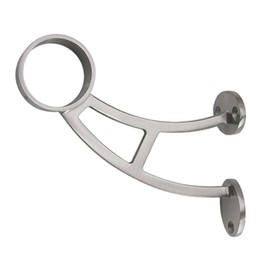 Top Hardware Stainless Steel 316 Grade Bar Mount Foot Rail Bracket for 2" OD Bar Foot Rail Tubing, Satin Finish, 1PC