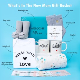 MIYYET New Mom Gifts for Women, Pregnancy Gifts for Expecting Mom, Cute New Baby Gifts for Mom and Dad to Be, New Parents Gifts, Best Gift Idea for Gender Reveal, Baby Shower, First Time Mom Gifts