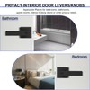 RAZCC Privacy Door Levers, 8 Pack Matte Black Door Handles
