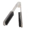 Double Sided Brush Clamp Ergonomic Handle Anti Static Nylon Hair