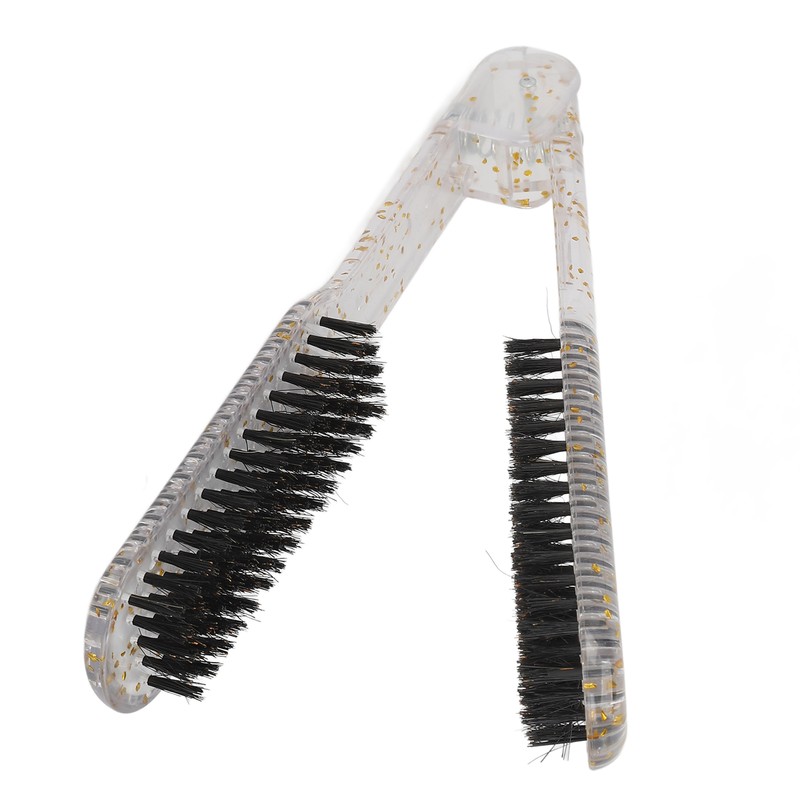 Double Sided Brush Clamp Ergonomic Handle Anti Static Nylon Hair