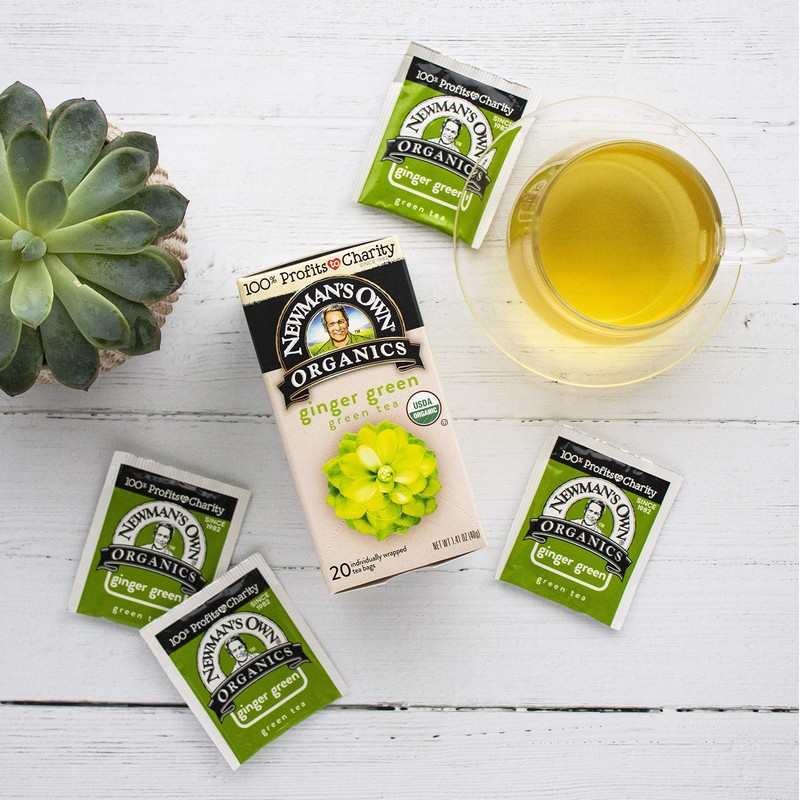 Newman's Own Organic Ginger Green Tea Green Tea with 20