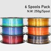 MIKA3D 6 Spools Bicolor Dual Color 1.75mm 3D Printer Filament