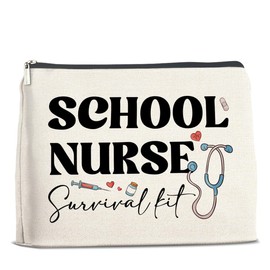 UPNEGE Nurse Gifts for Women Makeup Bag, Nursing Student Gifts for Women Cosmetic Bag Zipper Makeup Pouch - Nurse Survival Kit
