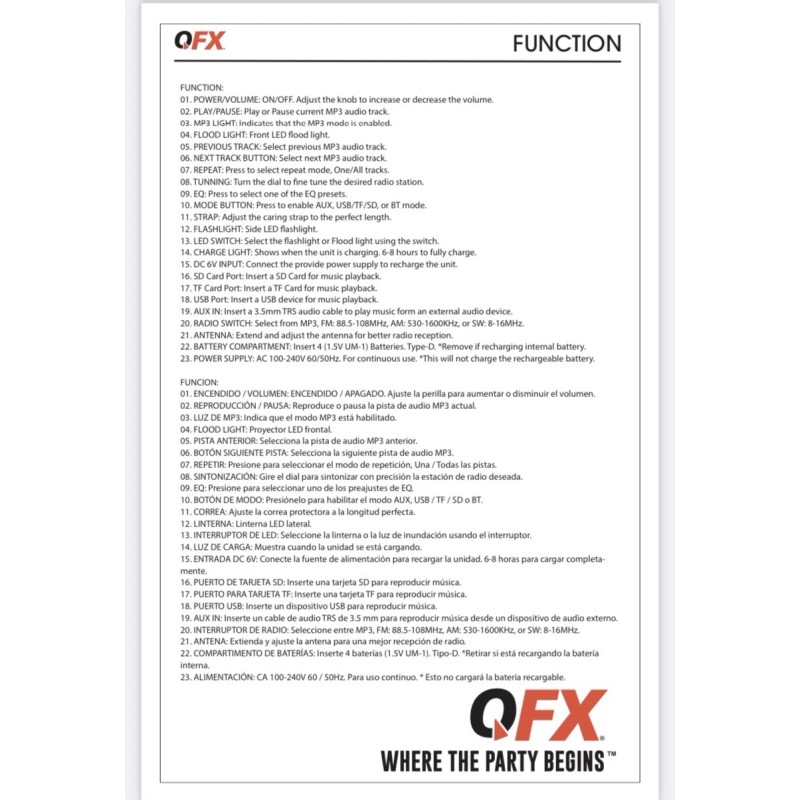 QFX 3 BAND RADIO FM, AM, Shortwave Radio with Bluetooth