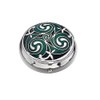 GaelSong Enameled Metallic Pill Box Plastic-Lined Compartment 1.5" Diameter Birthday