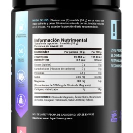 Citrato De Magnesio En Polvo 600gr. Citrate Mag 600g B Life. Sabor Raspberry lemonade