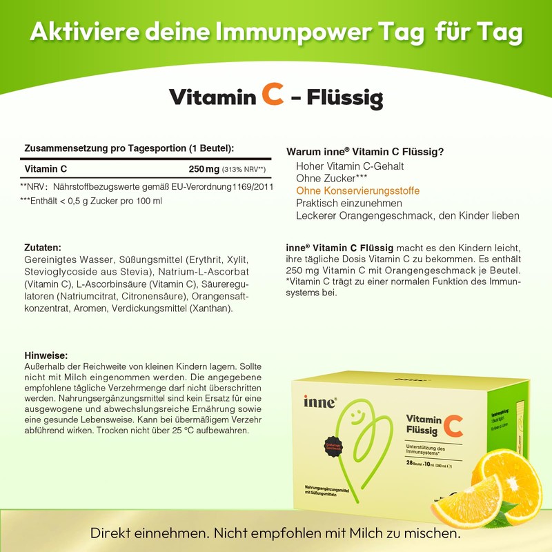 inne Vitamin C for Children, Liquid - 250 mg High