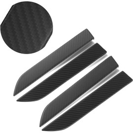 GOTOTOP 4 Piezas de Manija de Puerta Lateral de Fibra de Carbono Seca Cubierta de Manija de Puerta Exterior Colocada a Mano 3K Tejido Protector contra Arañazos Fácil de Pegar para Modelo X 2016 2021