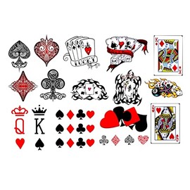 cards and las vegas slots casino Collection (Playing Cards Temporary Tattoos)