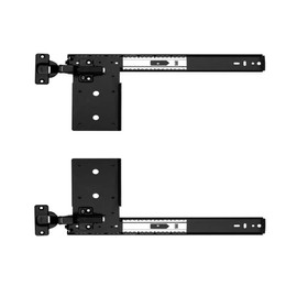 KV Pivot Door Slide Hardware Inset Application Self Closing 12 1/8" Slide (Kit) Black