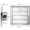 Funmit 4'' Metal Dryer Vent Cover with Metal Mesh Screen,