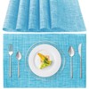 Washable Place Mats Set of 6 PVC Heat Resistant Non-Slip