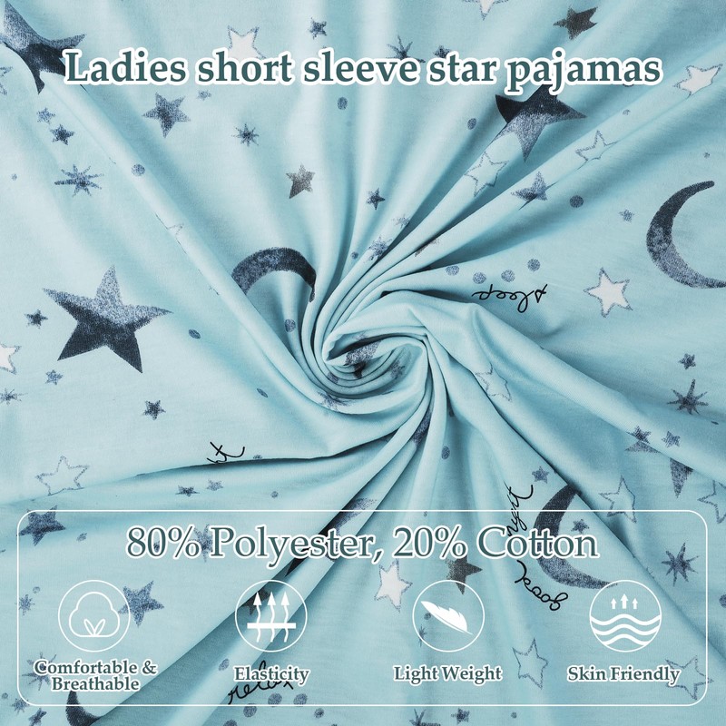 flintronic flintronic Women Nighties Short Sleeve, Women's Cotton Nightdress Short