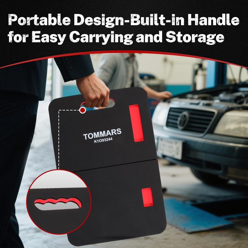 TOMMARS 0.9" Foldable Thick Kneeling Pad, 2 Fold Comfortable Foam