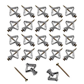 30 Pcs Plasterboard Wall Plugs,Drywall Anchors and Drywall Screws Set,Dry Wall Cavity Wall Fixings,Heavy Duty Anti-Rotational Expansion Tube Plaster Board Screws,for TV Bracket Fixing(Silver)
